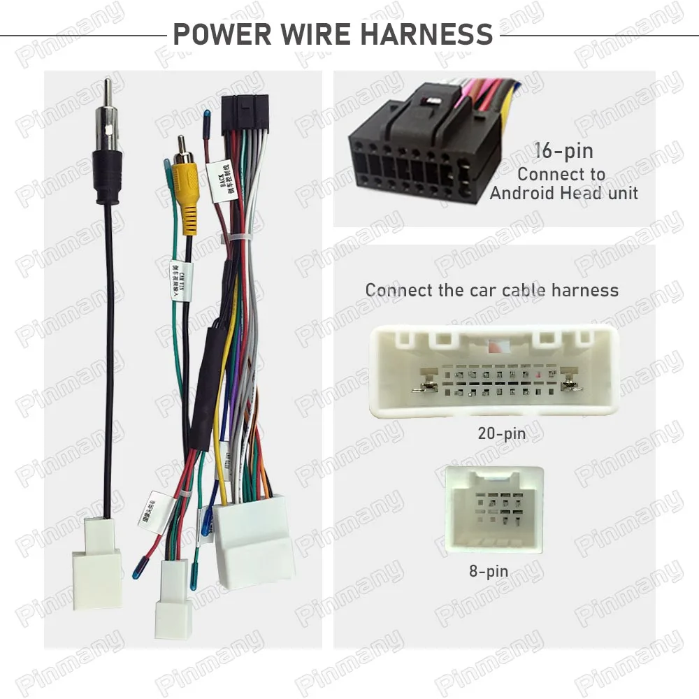 For Subaru Forester XV Car Radio Audio Cable 16-pin Power Wire Harness Android Head Unit Connector Socket SBC3
