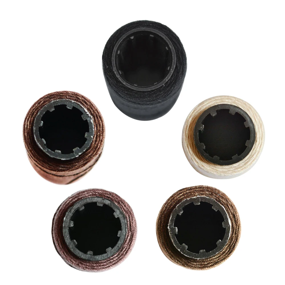 3/5 Rolls Sewing Threads Using for Hand Sewing Hair Extensions Making Wigs DIY (Black, Brown, Dark Brown, Beige, Khaki)