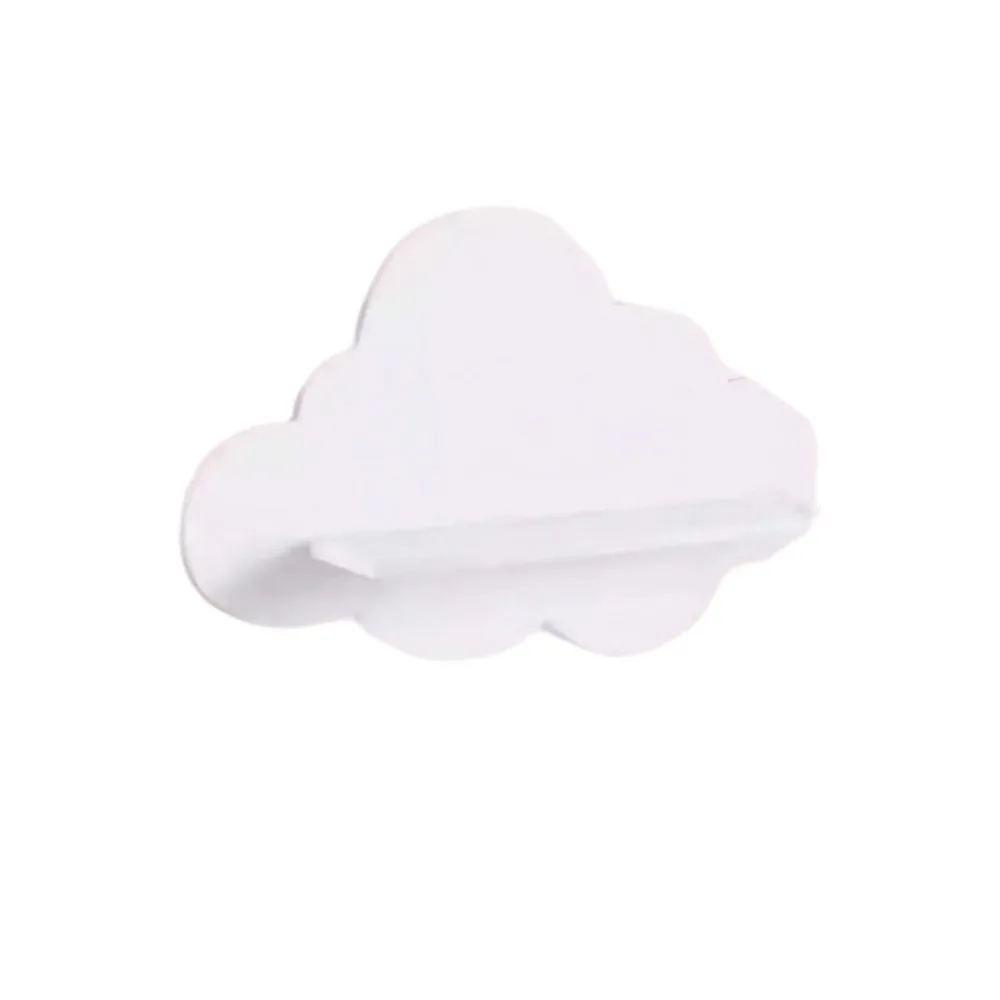Multi-functional Wooden Wall Storage Rack Durable Minimalist Cloud Shape Shelf Stable Wall Mounted Shelves Storage