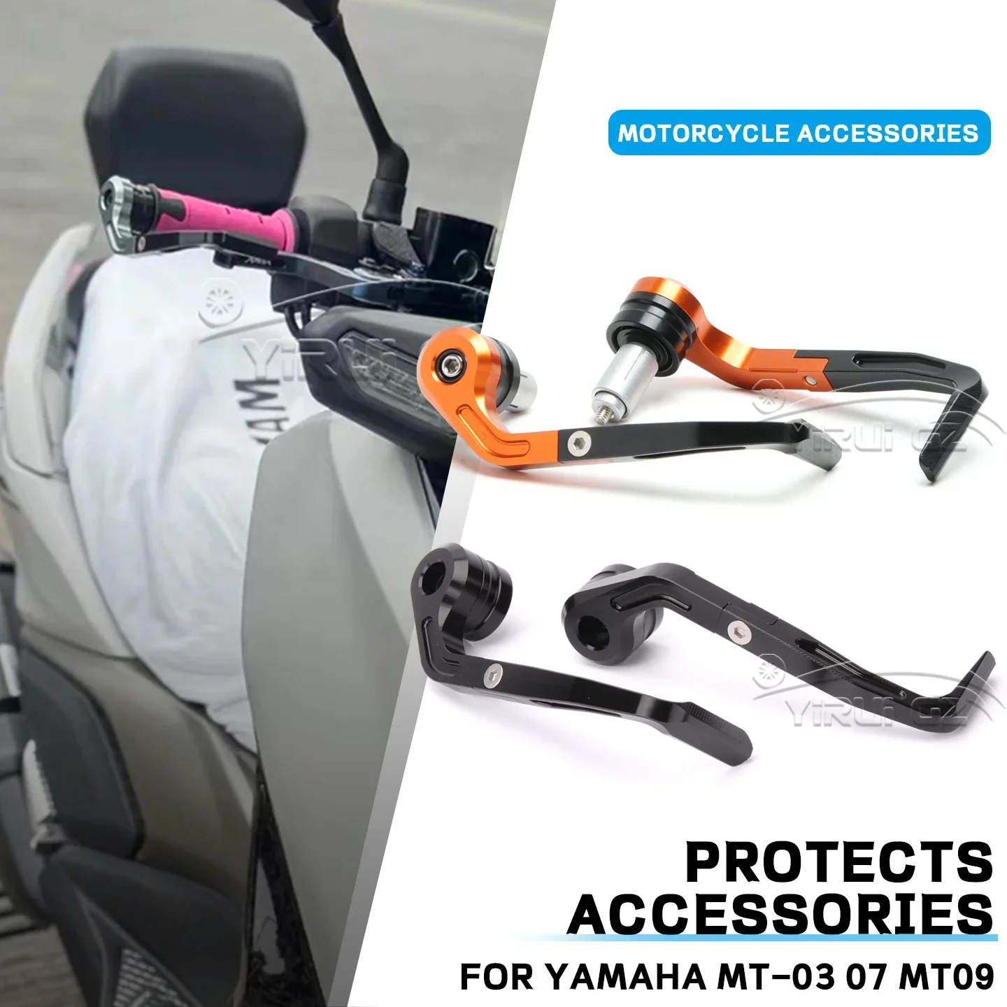 

Brake Lever Guard CNC Aluminium 7/8"Handlebar Protectors Universal handlebar protection For YAMAHA MT03 07 MT09 MT03 MT 07 MT09