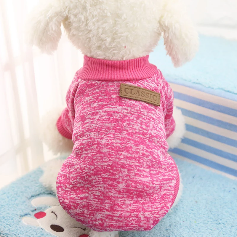 Dog Clothes For Small Dogs Soft Pet Dog Sweater Clothing For Dog Winter Chihuahua Clothes Classic Pet Outfit Ropa Perro 20-22S1