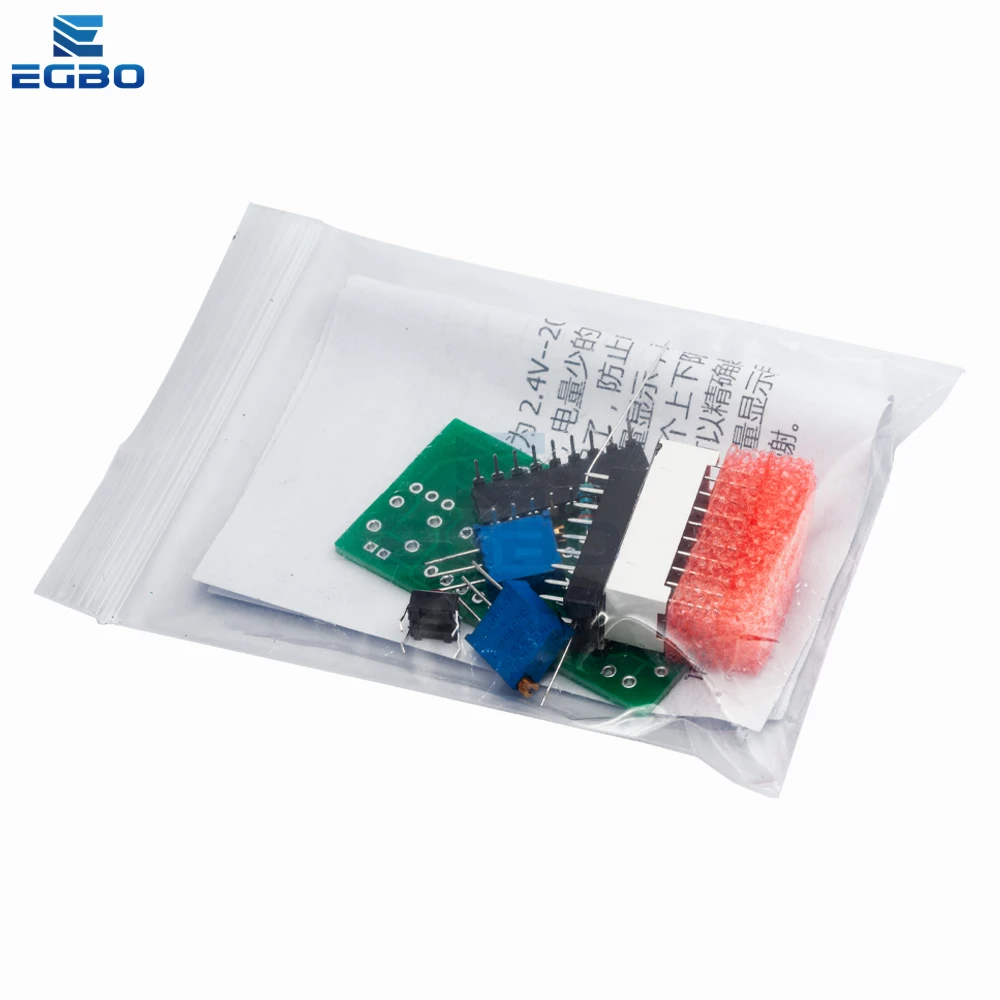 EGBO LM3914 10 Segment 3.7V Lithium 12V Battery Capacity Indicator Module Power Level Tester LED Display Electronic DIY Kits