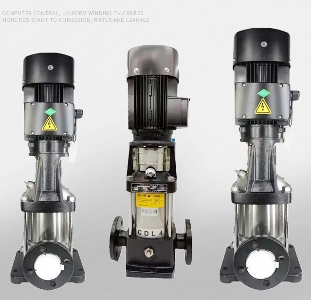 Dry Run protection Vertical Inline Pipeline Booster Centrifugal Water Pump 2hp