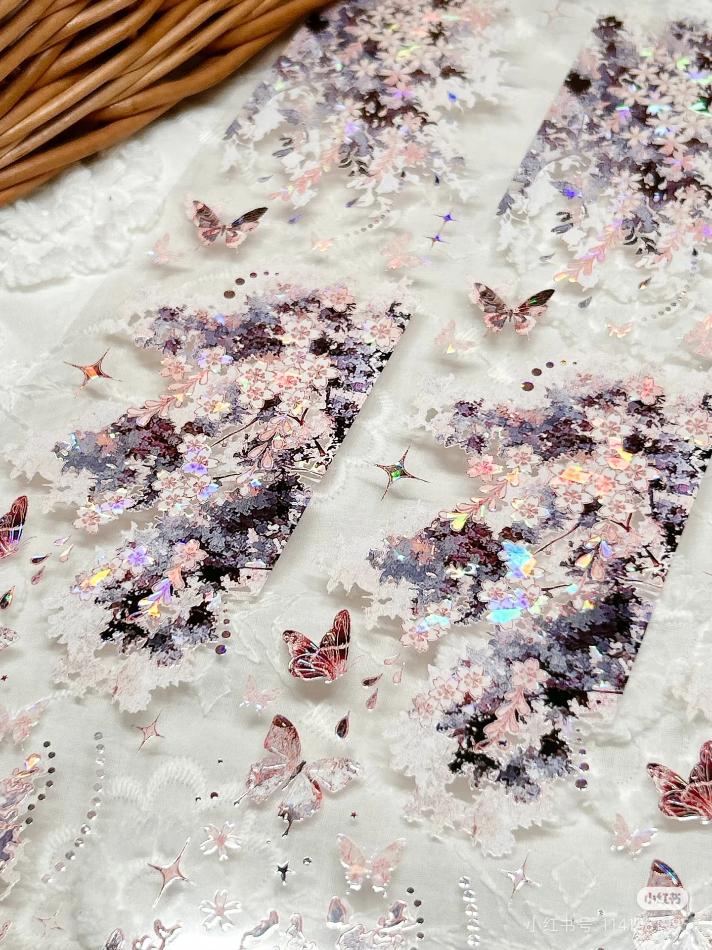 5M Menu Planner Fendai Evening Sakura Shell Shiny Green Pet Washi Tape Journal Badge