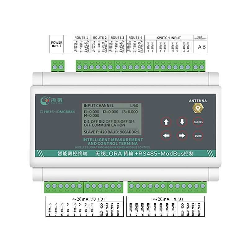 Interruttore remoto modulo di trasmissione del Volume Wireless punto a punto IO Feedback bidirezionale MODBUS LoRa a lunga distanza 433M