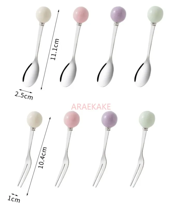 

Fruit Fork Set Household Stainless Steel Dessert Cake Small Fork Storage Can for Children's Safety Premium Fruit Sticks