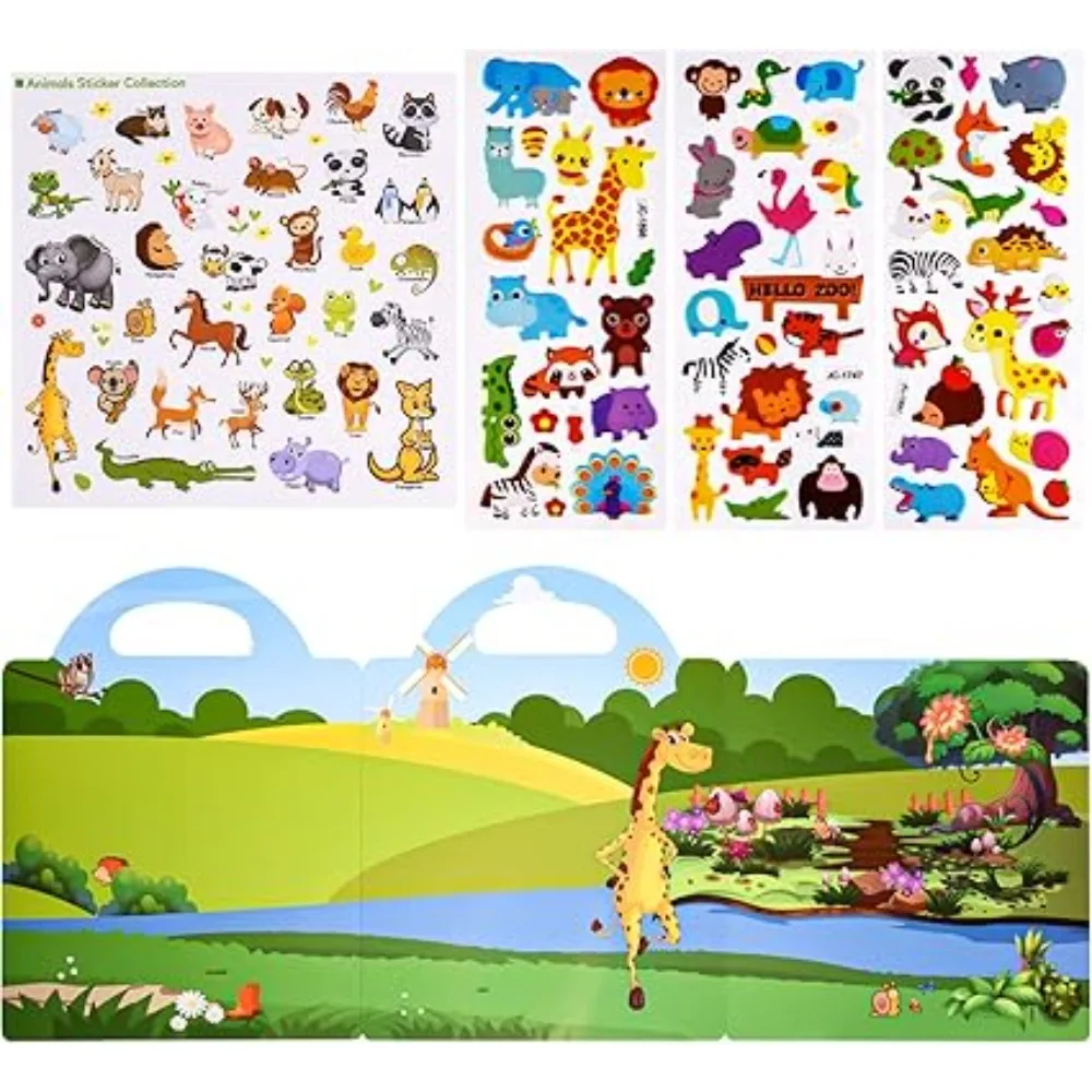 

2025Jelly sticker DIY stickers, repeatedly pasted, quiet books, children's stickers, stickers, early education, educational toys