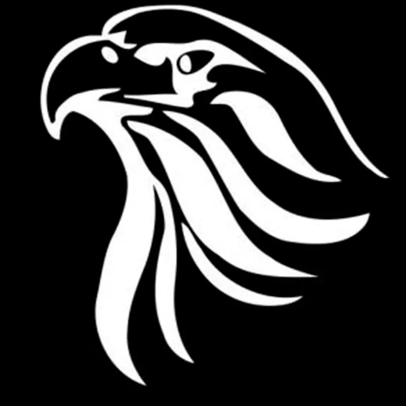 

Handsome Eagle Head Car Decals, Exquisite Car Window Decoration, Personalized Pvc Waterproof Decals, Black/white, 14cm*13cm
