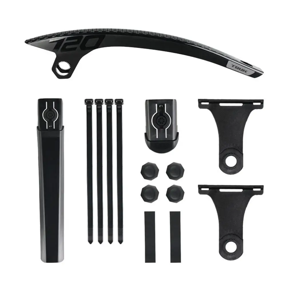 Adjustable Road Bike Splash Guard for Front and Rear Wheels Quick Detachable Design for Effective Mud Protection