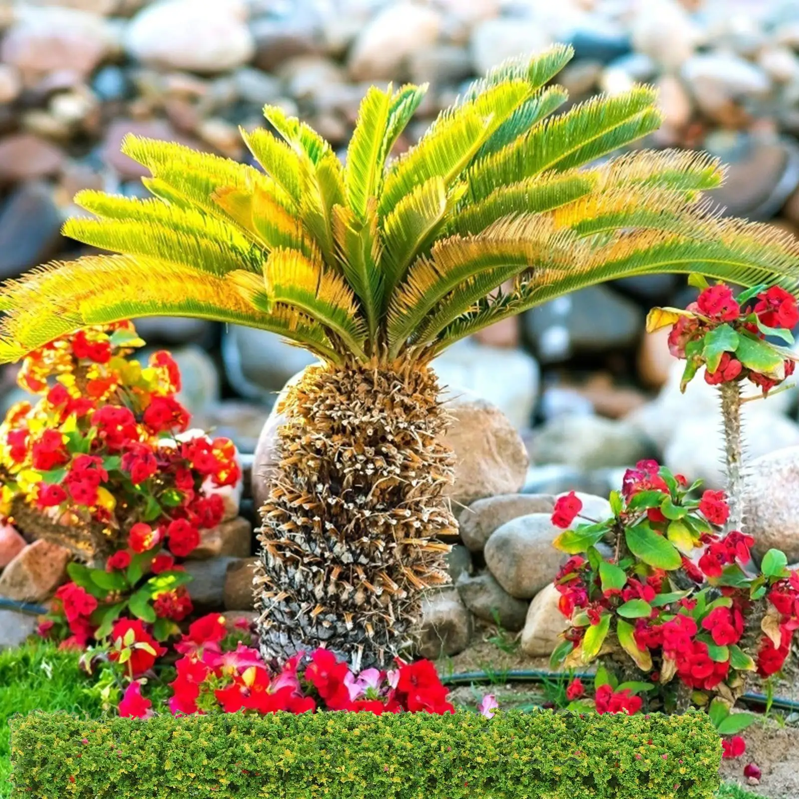 3 Pcs Flower Bed Model Lifelike Shrubs Mini House Accessories Flowerbed Artificial Plants Outdoor