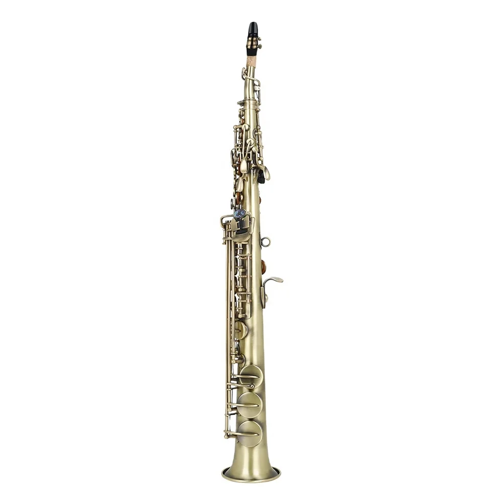 Professional Instruments Playing High Quality Wind Instruments Slade Straight Abalone Shell Saxophone
