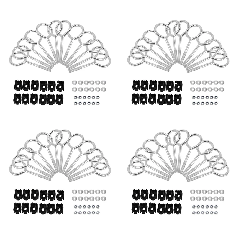 

4X Trampoline Screws Steel Kit Trampoline Replacement Screw Trampoline Stability Tool With Round Nut Parts