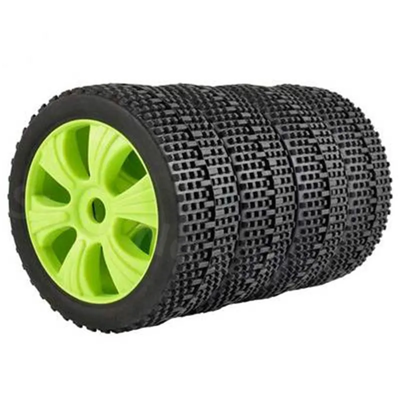 4 ชิ้น RC 1/8 Off Road Buggy รีโมทคอนโทรลรถยางล้อ/ยาง/ยาง 112 มิลลิเมตร * 43 มิลลิเมตรอะแดปเตอร์หกเหลี่ยม 17 มิลลิเมตรสําหรับ Nitro Power Baja HSP