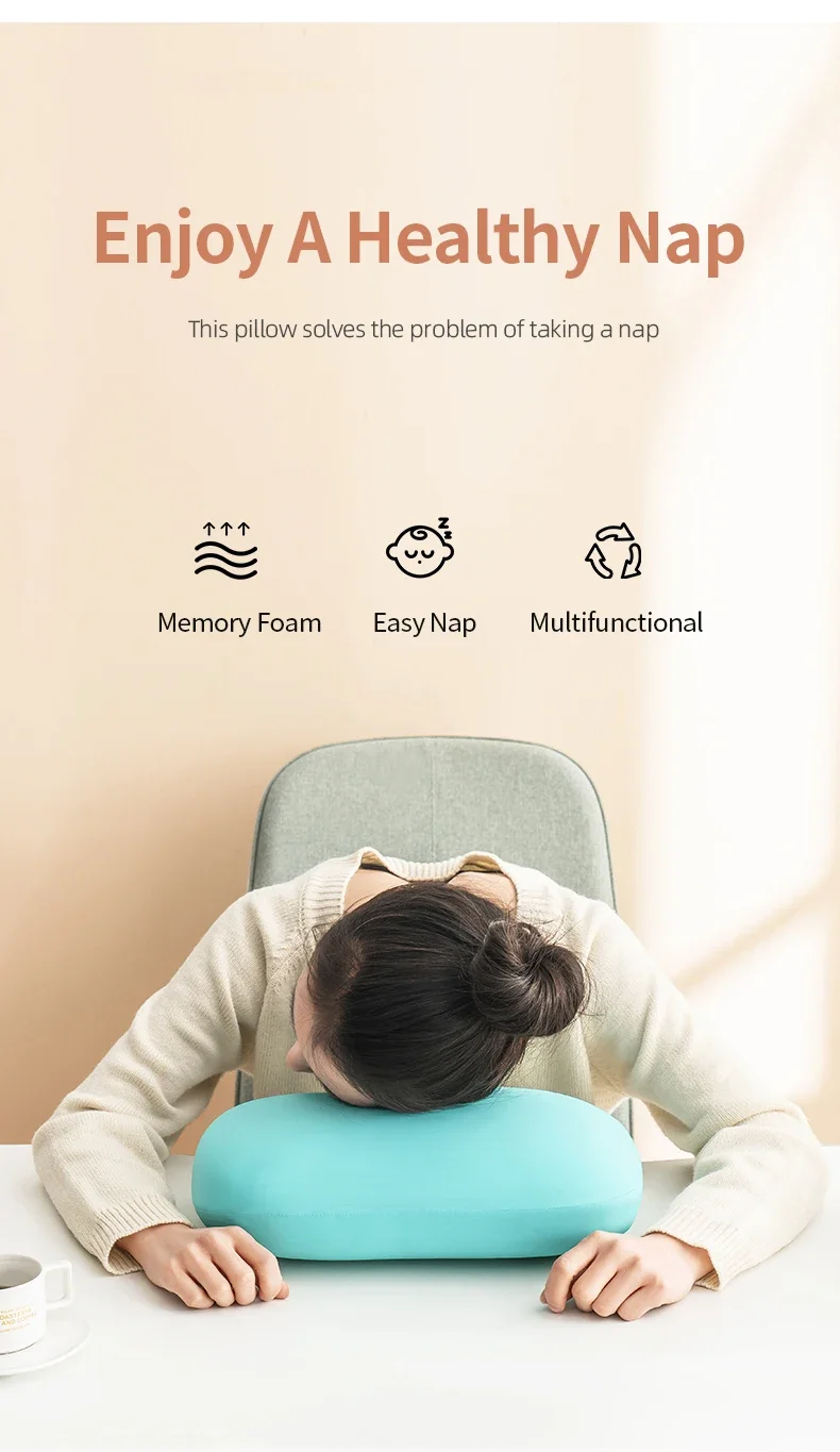 Multifunktions 1PC Memory Foam Neck Kissen Langsam Rebound Weiche Reise Kissen Für Schlafen Zervikale Gesundheit Massage Kissen Nickerchen kissen – Detail 4