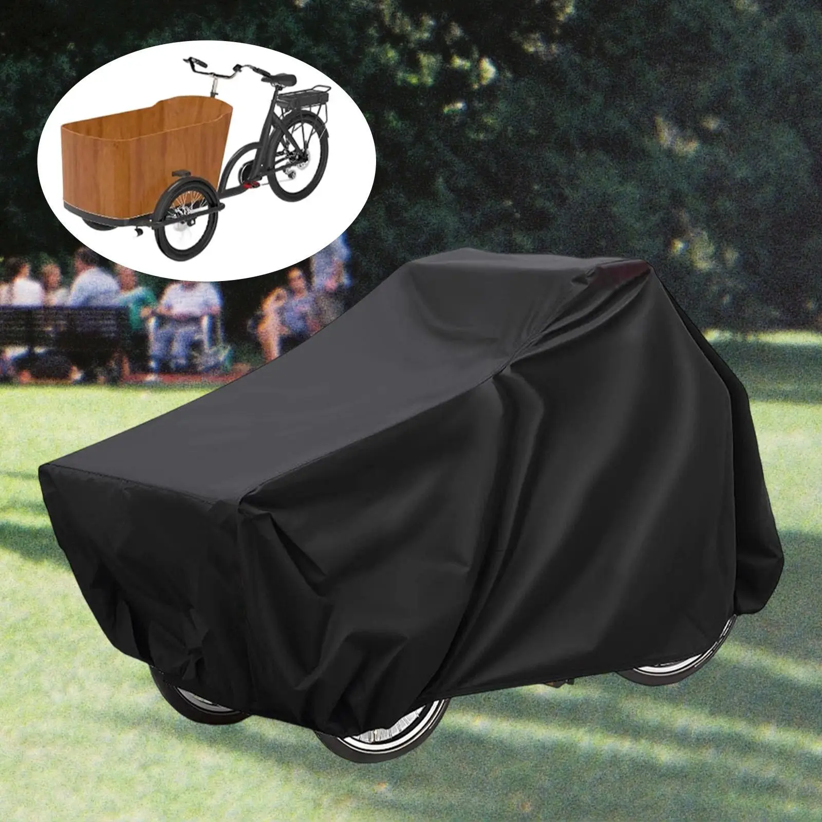 

Sun Protection Bicycle Storage Cover for Trike Cargo Bike Durable Weather-Resistant Bike Cover for Outdoor Storage