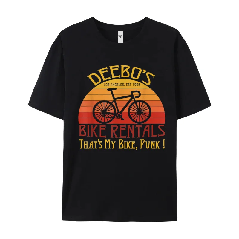 Printed Deebos Bike Rentals vintage Bike Short Sleeve Labor Day Tops Tees Funky O-Neck Premium Cotton Tees Youth T Shirts