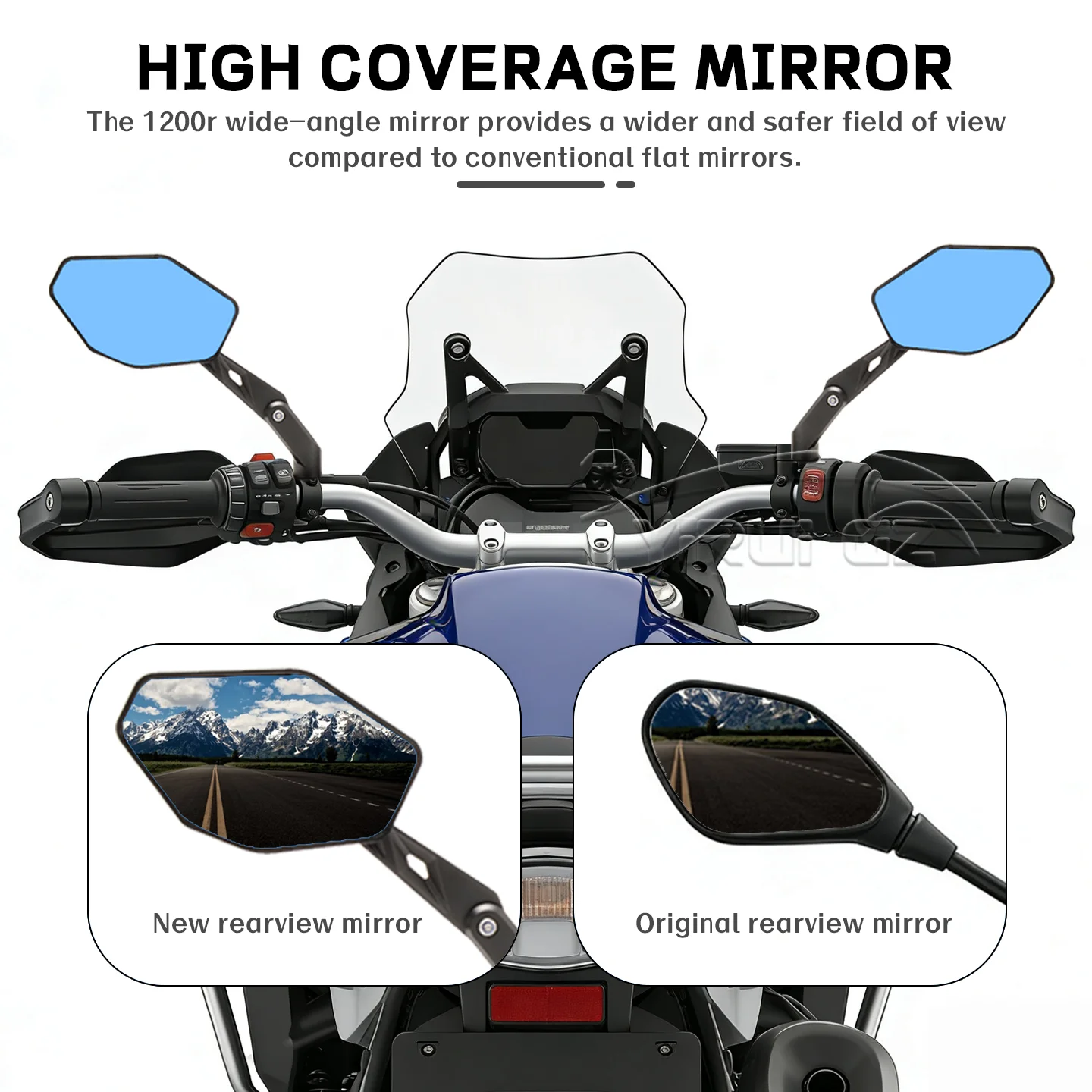 Motorcycle Accessories FOR TIGER 900 GT / TIGER 900 RALLY PRO 2019- CNC Aluminum Foldable Rearview Mirror Adjustable Side Mirror