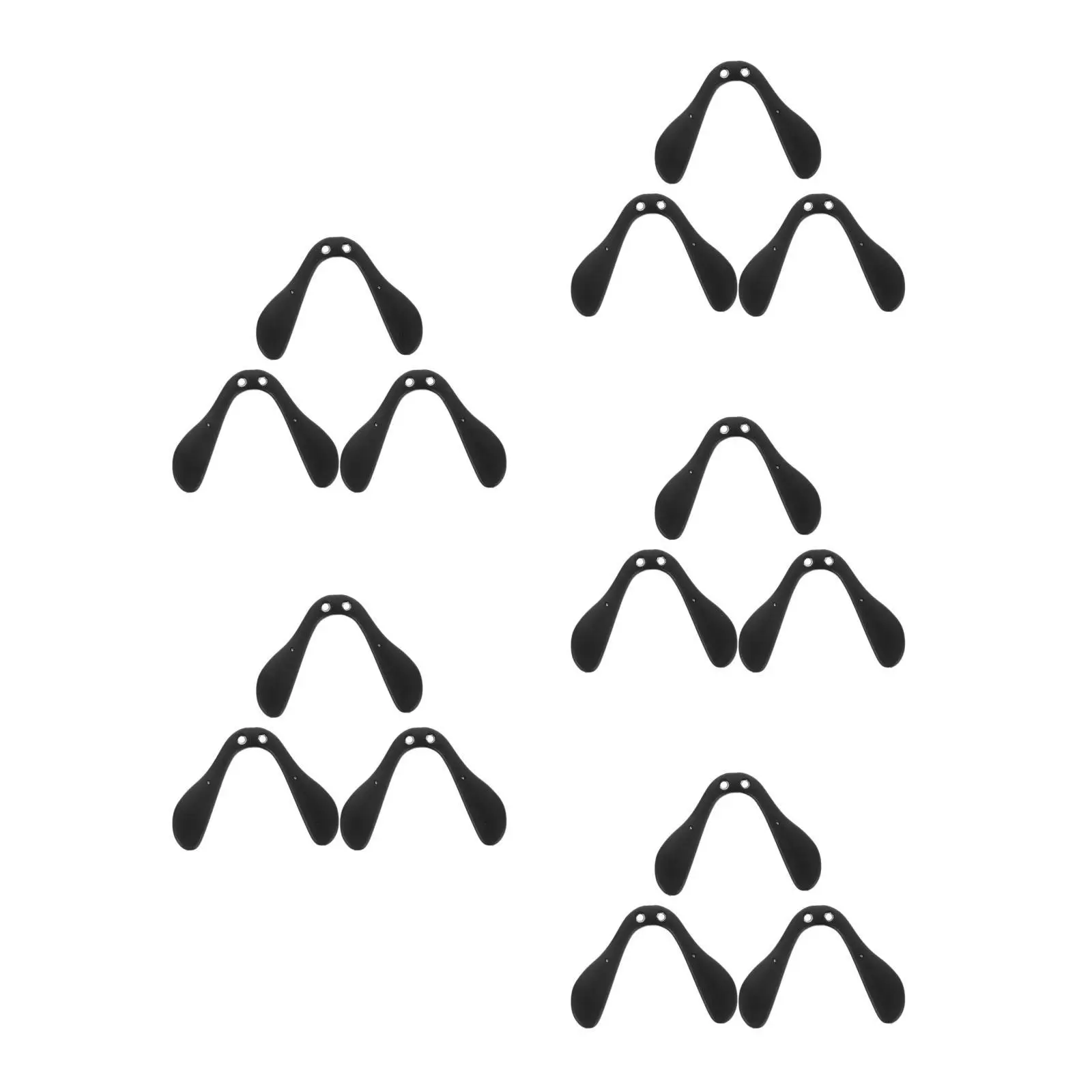 

5pcs Set of 5 Glasses Nose Grips for Support Rest Black Pad Protector Nosepads Eyeglasses