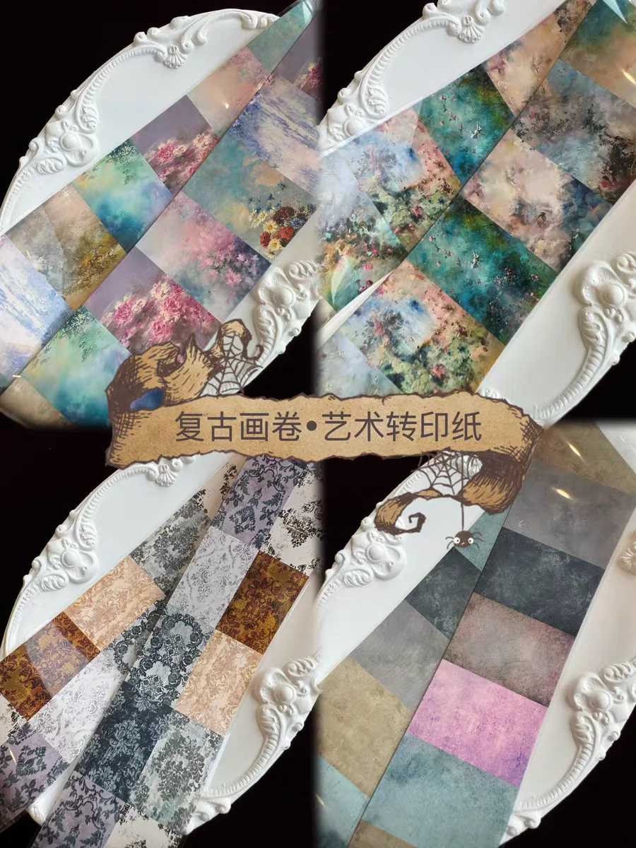 1 Stück 100 cm Leoparden-Nagelfolien für Spitzentransferpapier, florale Aufkleber, Schleife, Nägel, Wraps, Vintage-Leoparden-Nagelkunst-Dekorationen – Detail 1