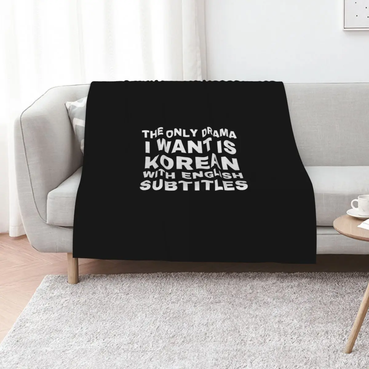The Only Drama I Want Is Korean With English Subtitles Throw Blanket for winter decorative Thins Bed linens Blankets