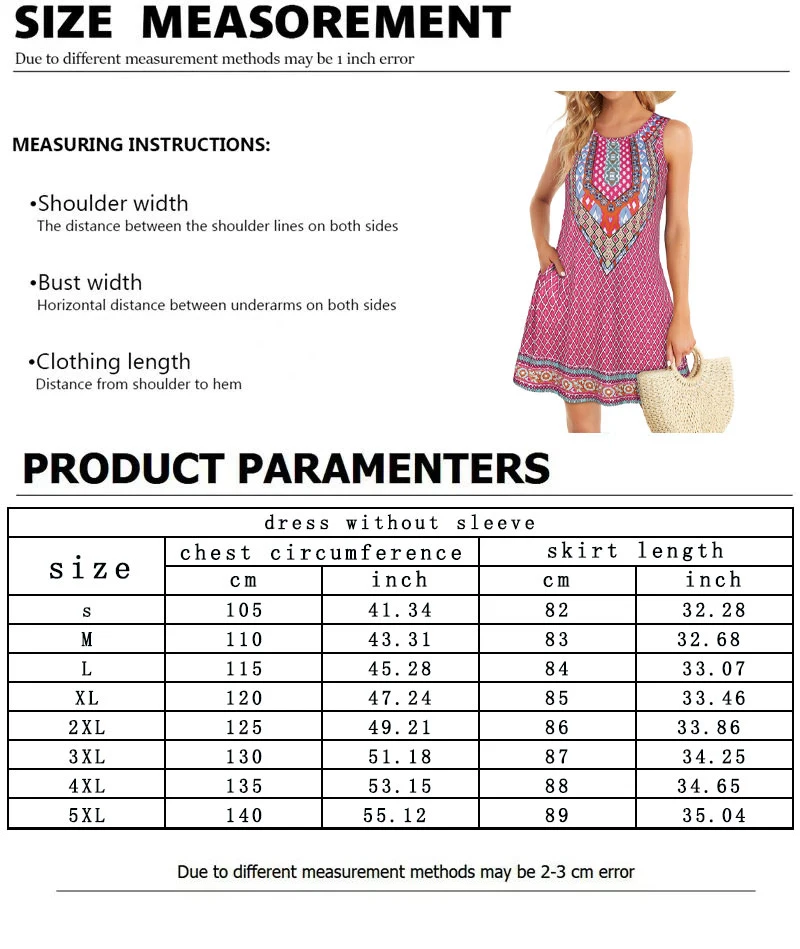 Summer Dress Women's Clothing Fashionable Crew Neck Skirt Plus Size Baggy Tank Top Party Dress Casual Breathable Dress For Women