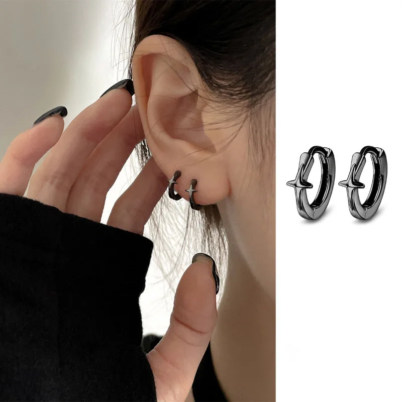 925 Sterling Silver Star Earring for Women Girl Personal Originality Trend Hip Hop Neutral Jewelry Gift Dropshipping