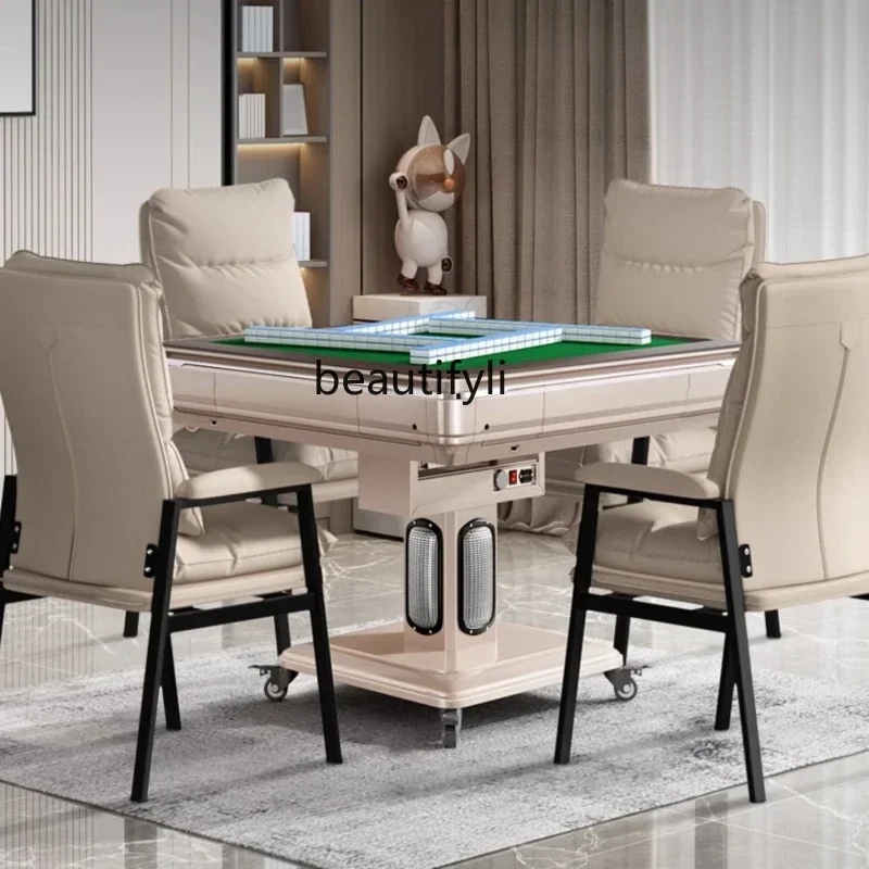 

Mahjong machine Automatic household electric folding bass mahjong table dining table dual-purpose machine