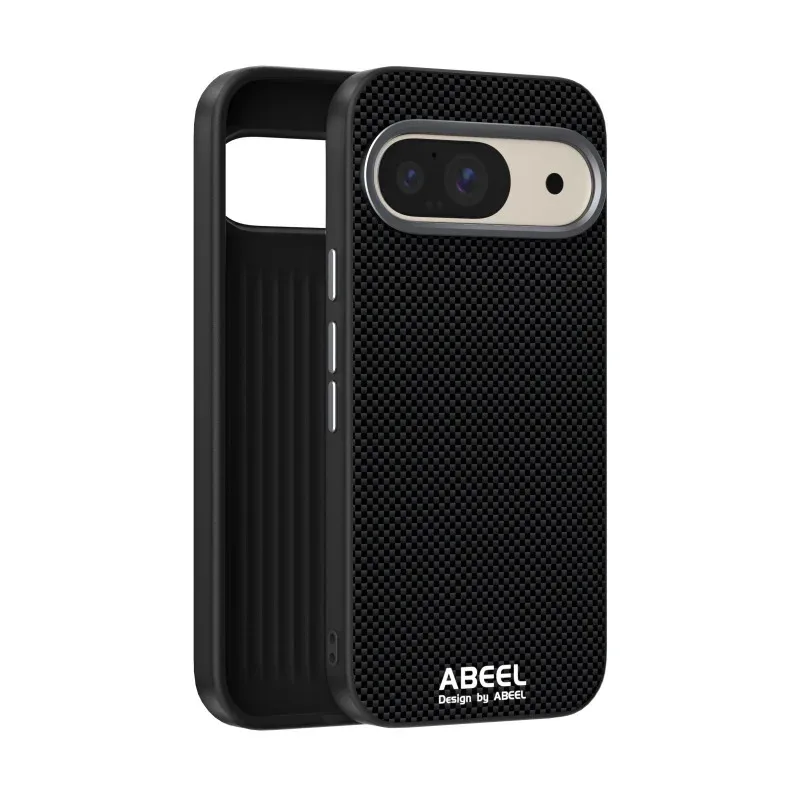 

Чехол для беспроводной зарядки с деловой текстурой и узором из углеродного волокна для Google Pixel 10 9A Pro XL, рамка для камеры из сплава, защитная задняя крышка