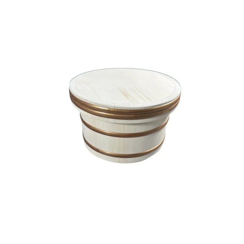 

Wooden bibimbap wooden basin, high bibimbap basin plate wooden bucket bento
