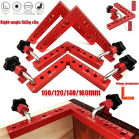 Woodworking Aluminum Square Right Angle Clamping 90 Degrees L-Shaped Auxiliary Fixture Positioning Panel Fixing Clips Tools