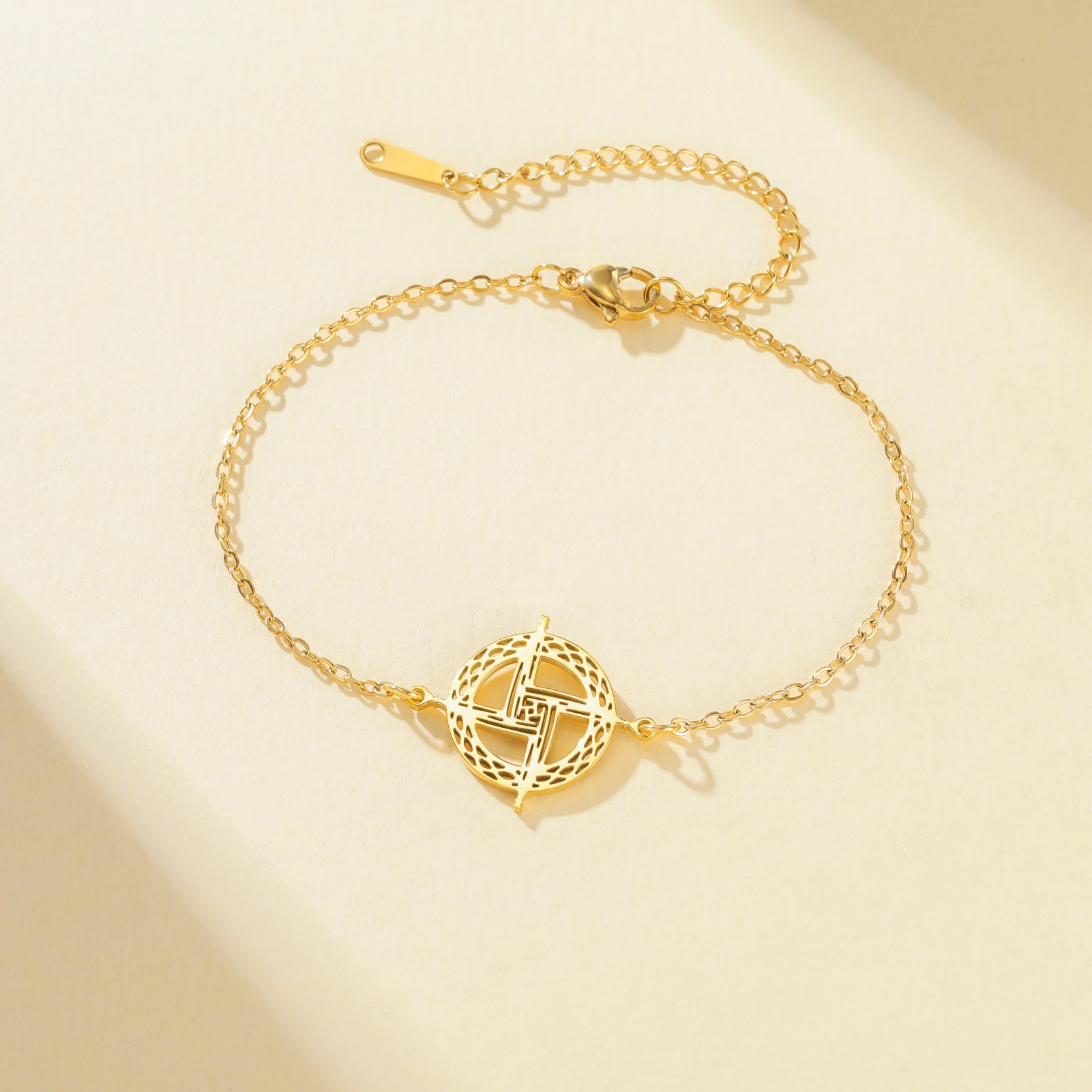 Kkjoy Slawisches Sonnensymbol Charm-Armband Edelstahl-Armband Heidnisches Slawisches Schutzzeichen Schmuck Geschenk für Heiden-Liebhaber – Detail 13