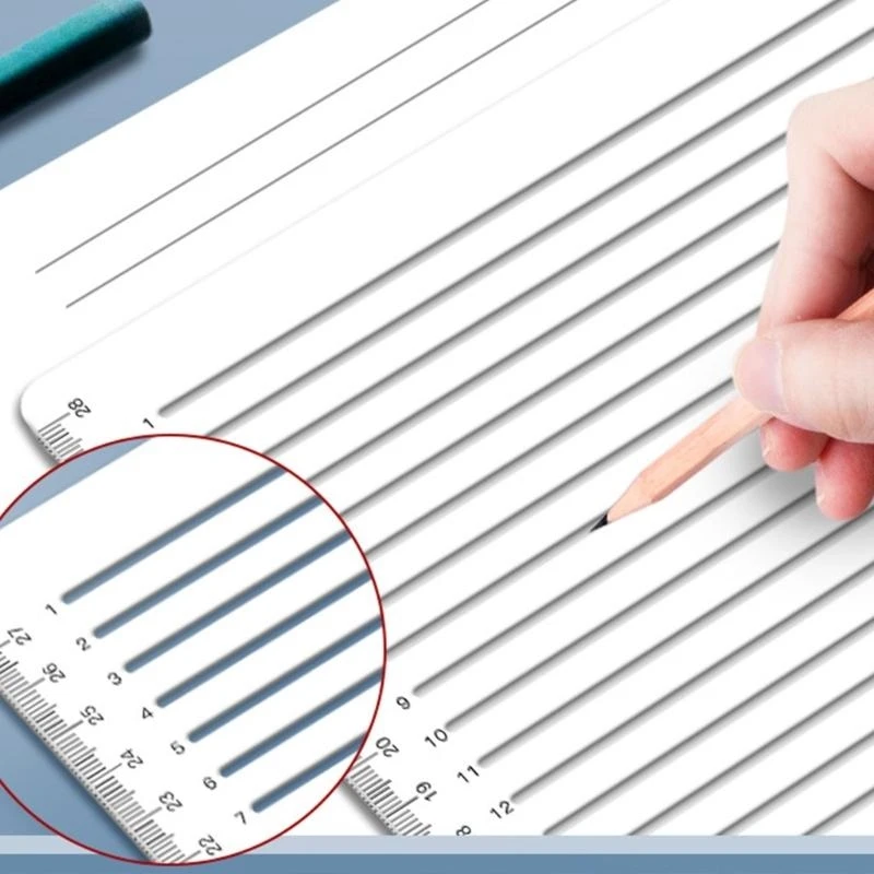  Straight Line Stencil Ruler College Ruled Writing Template Line Drawing Ruler Drawing Stencil Template Measurement Ruler