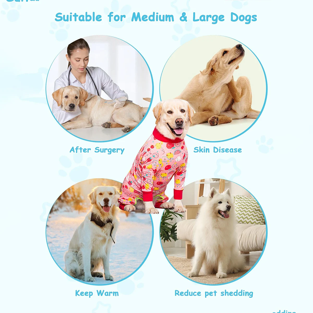 Big Dog Clothing Labrador Medium and Large Dog Spring and Summer Clothing Dog Sun Protection Clothing Anti-Fat Four-Legged image 3
