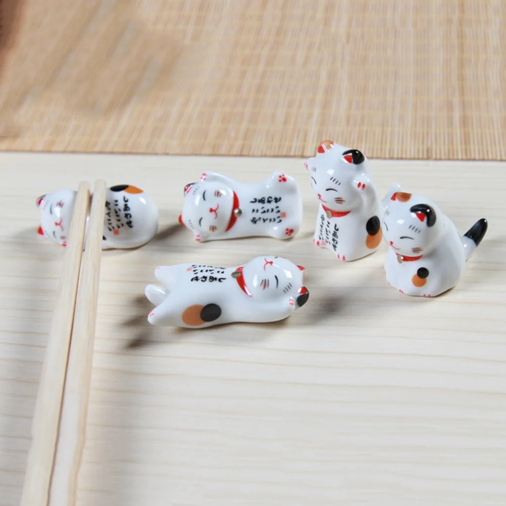 

6 Pcs Food Japanese Style Chopsticks Holder Pillow Holders Rest Cute Rests for Home Restaurant