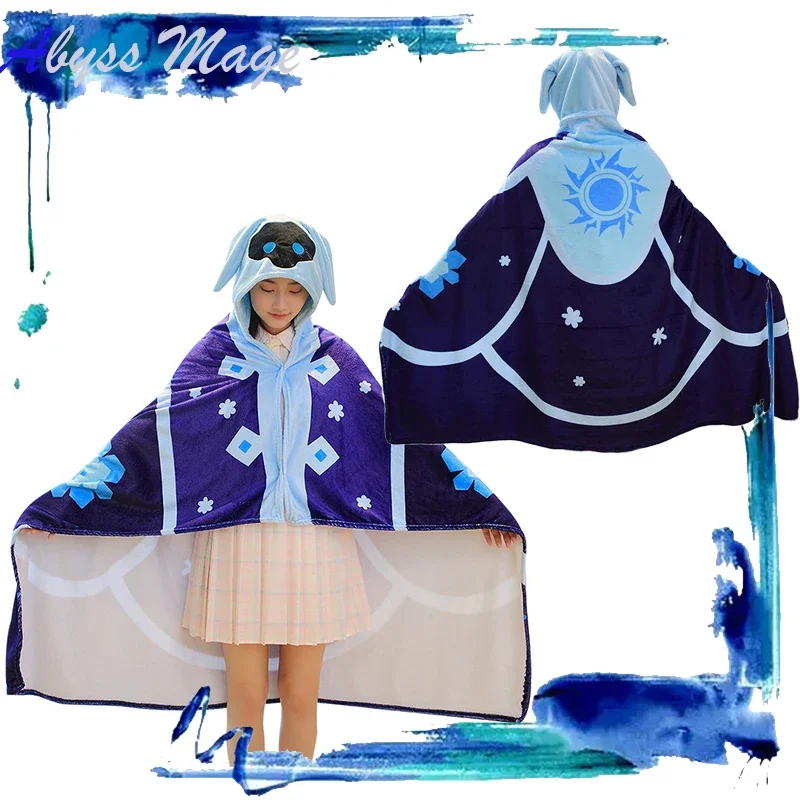 Cryo abyss magician blanket game genshin effect cosplay costume flannel cloak cape blanket