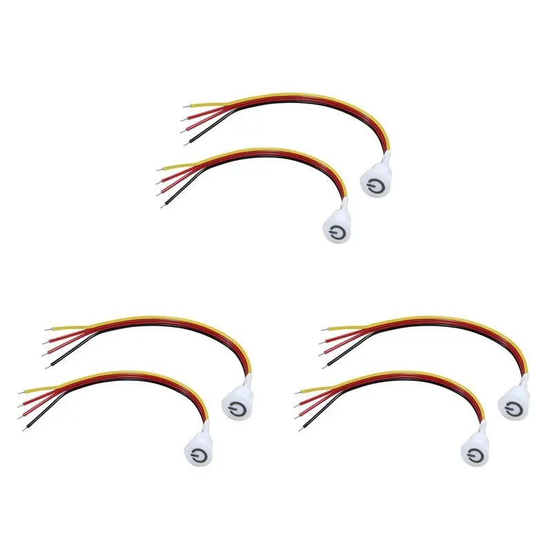 

VEHO-6 шт. сенсорных диммеров-выключателей DC3.7V 5V 12V с бесступенчатой регулировкой яркости для светодиодных лент, автодомов, шкафов и гардеробов