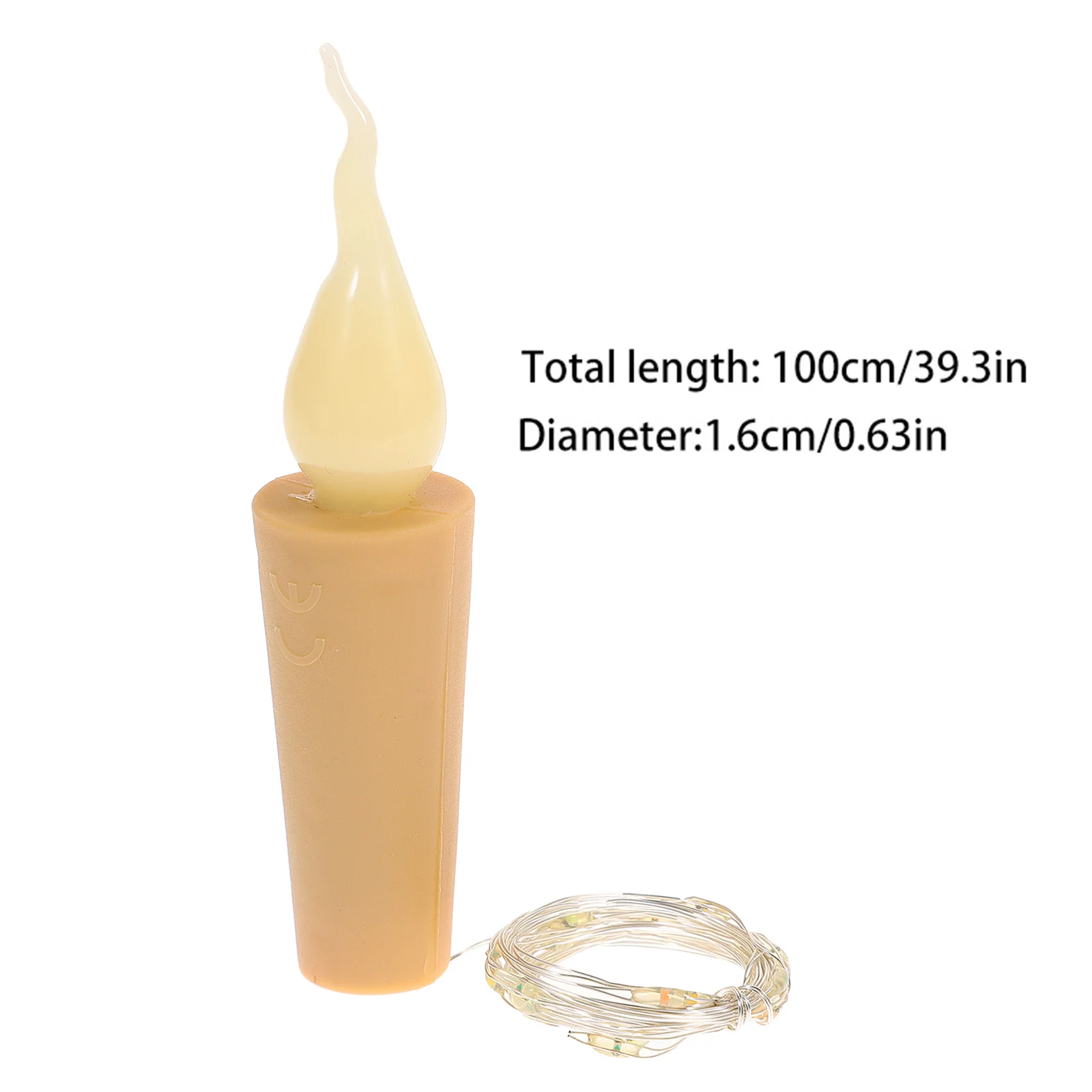 2 قطعة 1 متر مثبت زجاجي Led سلسلة أضواء لحفل زفاف ديكور حديقة المنزل مصابيح تعليق للزينة فناء داخلي في الهواء الطلق #4