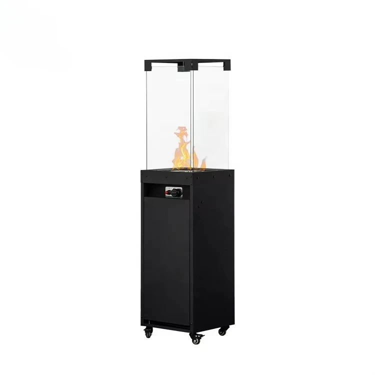 New Trend Panorama Design Glamour Flame Stove Outdoor Heating High-end Products Wood Pellet Patio Heater