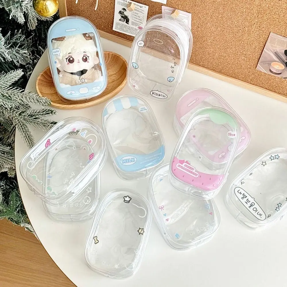 

New PVC Data Cable Storage Bag Transparent Portable Storage Case Dustproof Plush Doll Out Bag