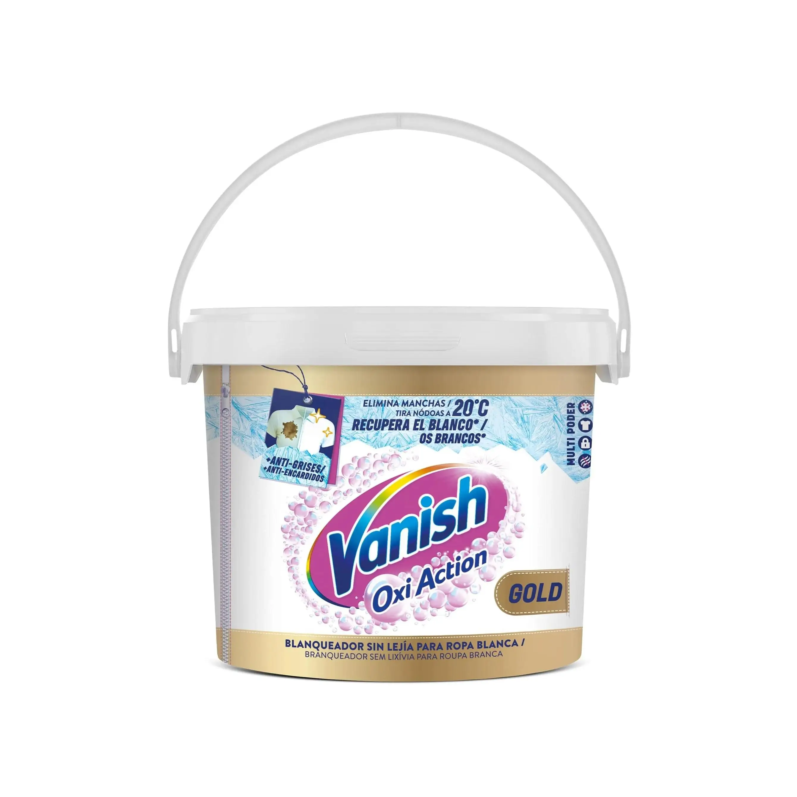 Vanish Oxi Action - Quitamanchas y Blanqueador para Ropa Blanca, en Polvo, Sin Lejía, 2.700 kg