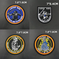 LUCAS JUAN MATEO embroidered patches with hook backing