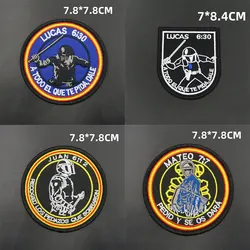 LUCAS JUAN MATEO embroidered patches with hook backing