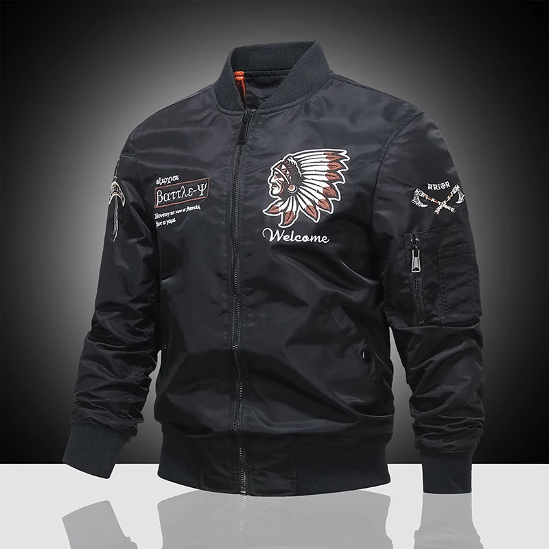 MA-1 American work suit pilot jacket,men's spring and autumn baseball suit, trendy brand jacket, men's military fan hobby jacket