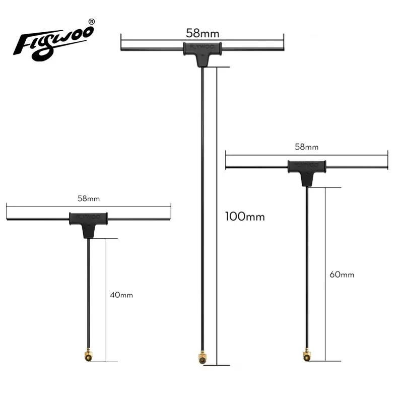 Flywoo ELRS 2.4g الحد الأدنى PCB T هوائي UFL الحد الأدنى T هوائي 40 مللي متر/60 مللي متر/100 مللي متر IPEX/IPX ل ExpressLRS RX24T SuperD ELRS #1
