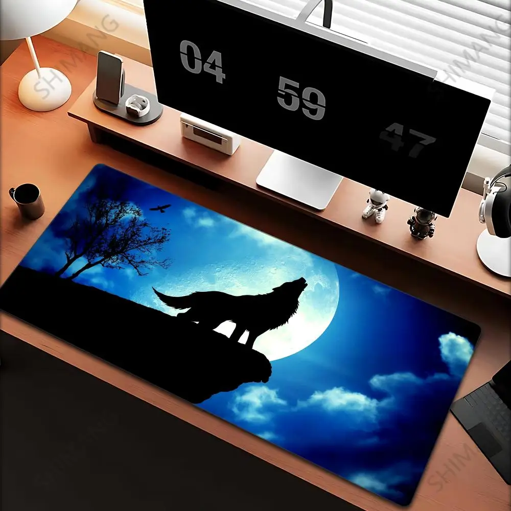 

Galaxy Moon Snow Wolf Small Mouse Pad Gaming Mousepad PC Gamer Mouse Mat XXL Computer Pad Keyboard Mat Desk Pad Laptop Mausepad