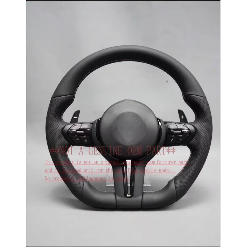 For Bmw Black M Performance Leather Steering Wheel 320 525 F10 F20 F30 F15 F25 F07 F01 F82 M3 M4 M5 M6 Horn Cover Decorative