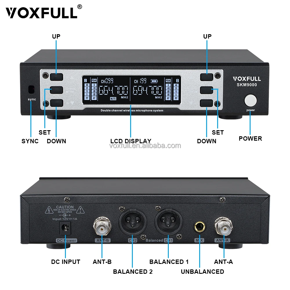 SKM9000E Voxfull 공장 무선 마이크 전문가용 마이크 (젠하이저용)