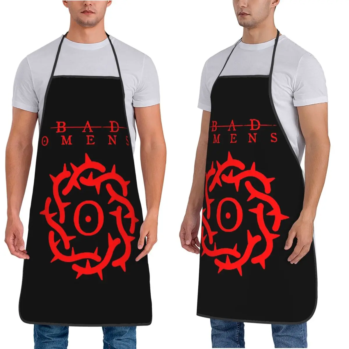 Bad Omens Band Logo Aprons Chef Cooking Baking Tablier Waterproof Bib Kitchen Cleaning Pinafore for Women Men Painting