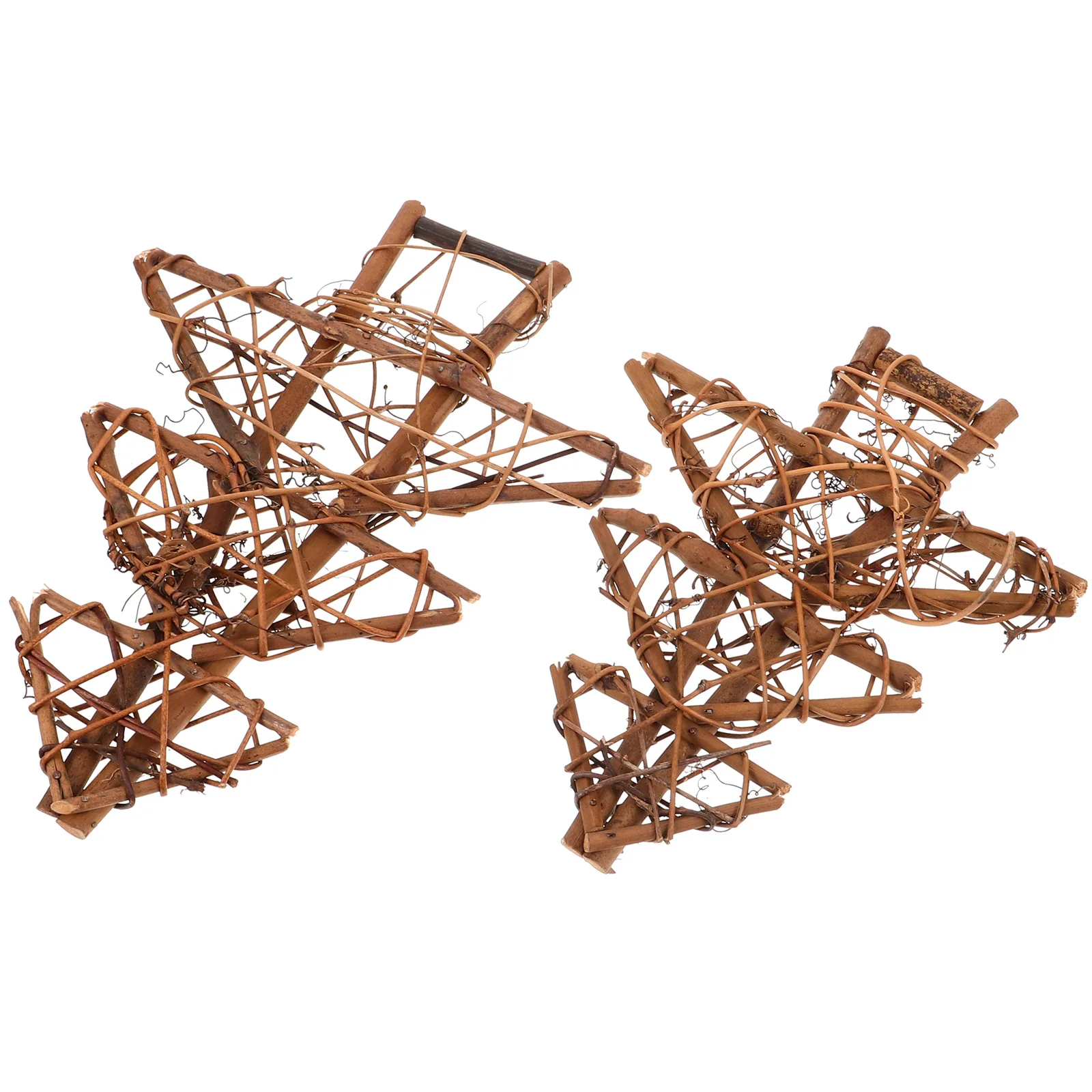 

2 Pcs Christmas Wreath 20CM 25CM Height Handmade Door Garland Natural Rattan DIY Craft Decoration Holiday Accessories