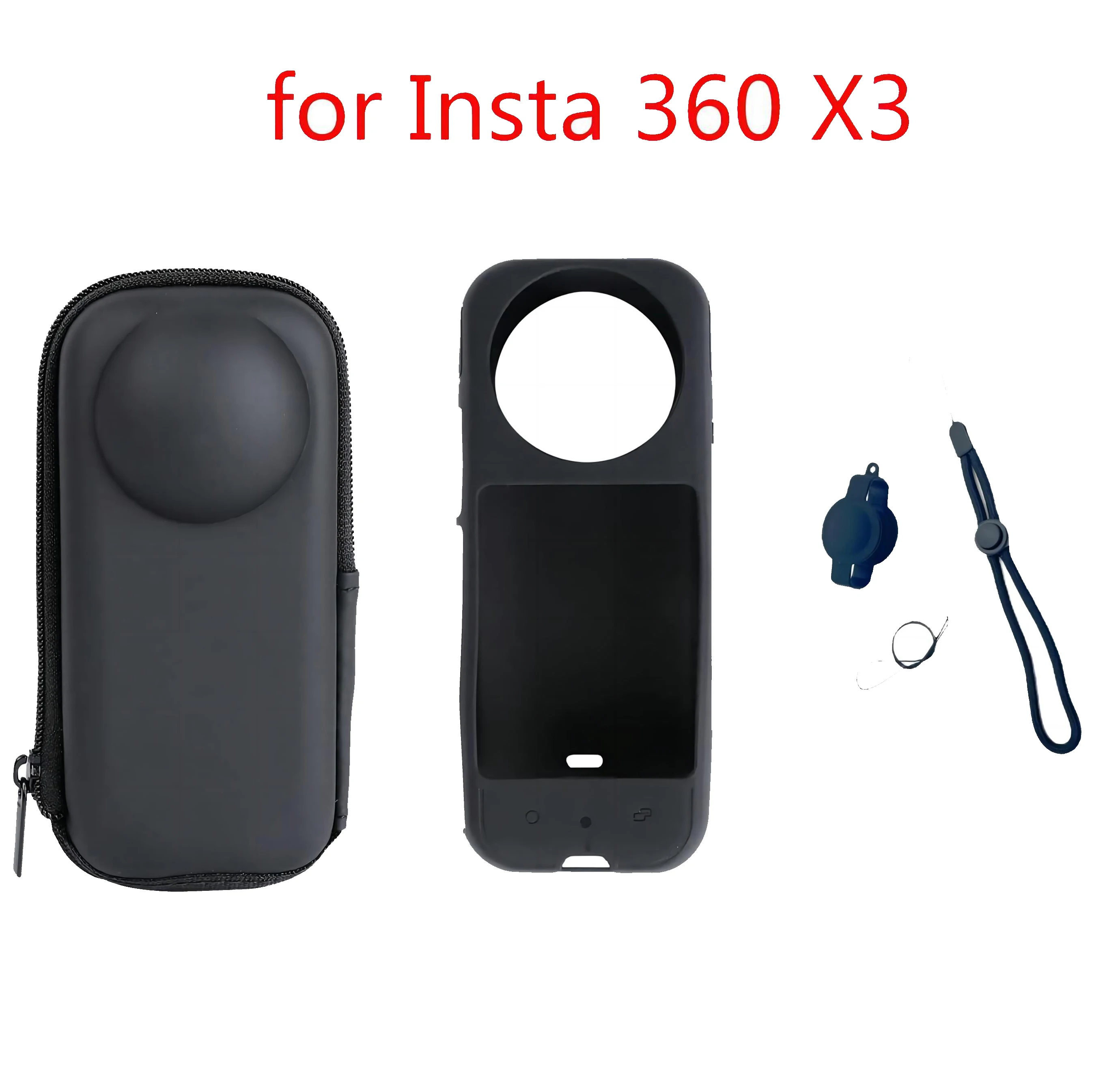 

Silicone Cover Case Fit for Insta360 X3 Panoramic Action Camera Protector Sleeve Cover for Insta 360 X3 Anti-scratch Accessories